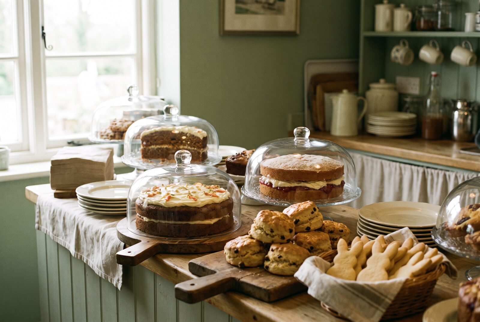 The cake and bakes counter